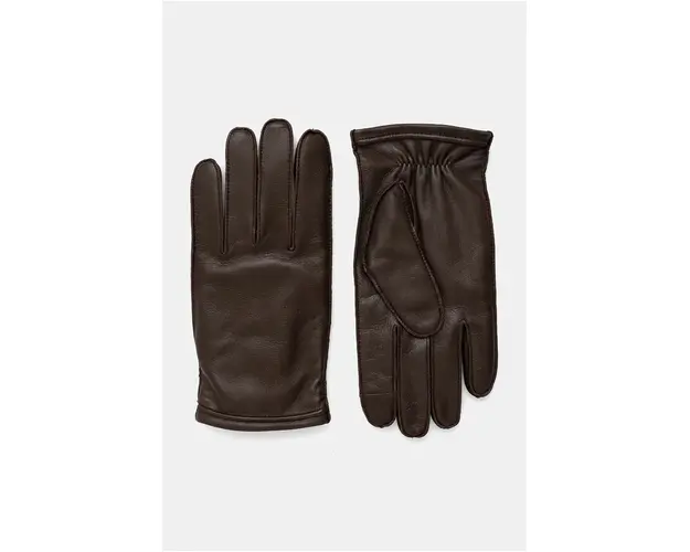 BOSS manusi de piele barbati, culoarea maro, 50526680