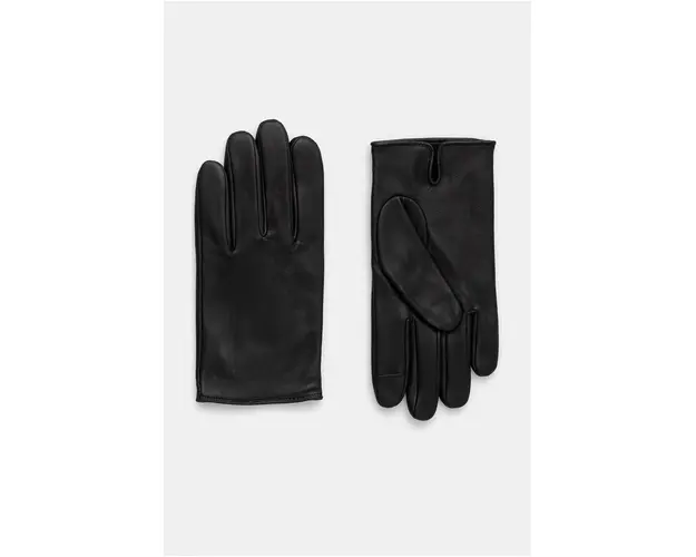 Boss Orange manusi de piele barbati, culoarea negru, 50526831