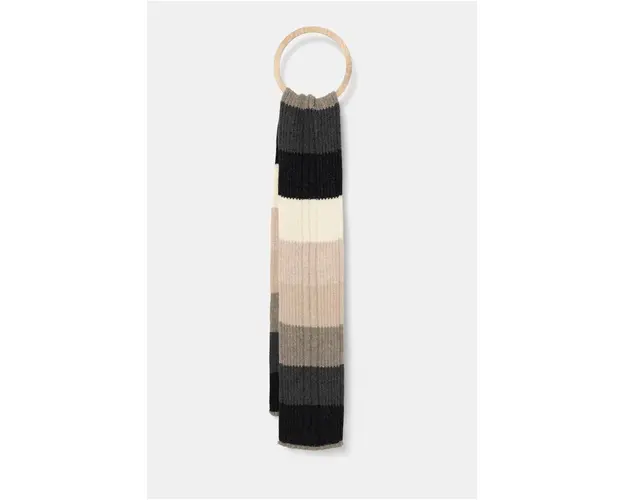 United Colors of Benetton esarfa de lana culoarea bej, modelator, 123MKU00P