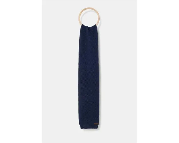 United Colors of Benetton esarfa de lana culoarea albastru marin, neted, 1344UU00N