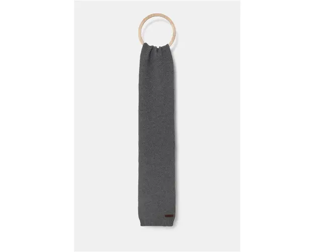 United Colors of Benetton esarfa de lana culoarea gri, neted, 1344UU00N