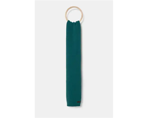 United Colors of Benetton esarfa de lana culoarea verde, neted, 1344UU00N