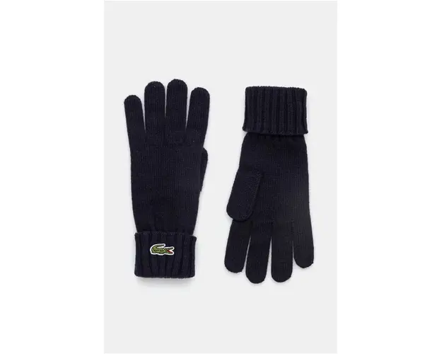 Lacoste manusi de lana culoarea albastru marin, RV0452