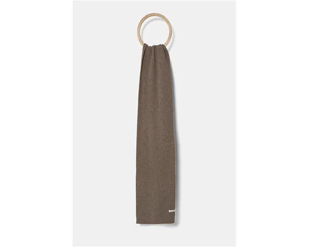 Marc O'Polo fular femei, culoarea maro, neted, 409621102191