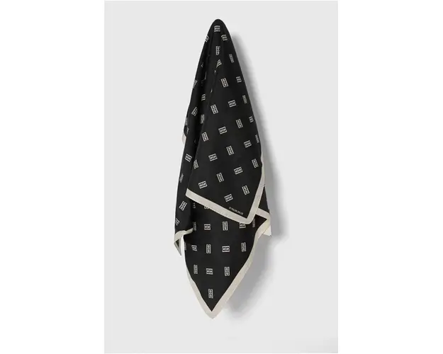 By Malene Birger esarfa de matase MONNAS culoarea negru, modelator, Q70130018
