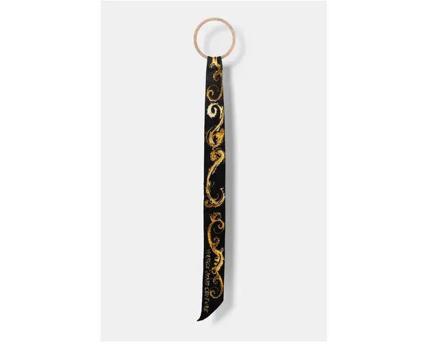 Versace Jeans Couture esarfa de matase culoarea negru, modelator, 77HA7H09 ZG307