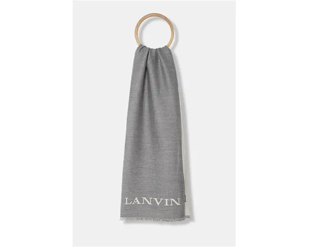 Lanvin esarfa de lana culoarea gri, modelator, 6L3518.J5756
