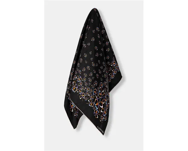 Lanvin esarfa de matase culoarea negru, modelator, 6L9090.SS671