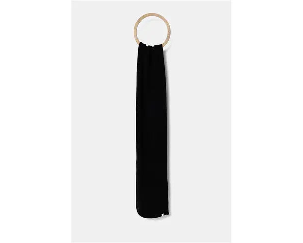 BOSS esarfa din amestec de lana culoarea negru, neted, 50497862