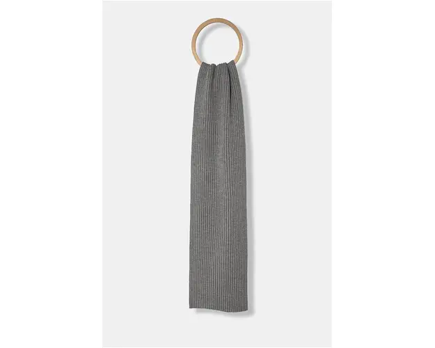 Joop! esarfa de lana culoarea gri, neted, 30033627