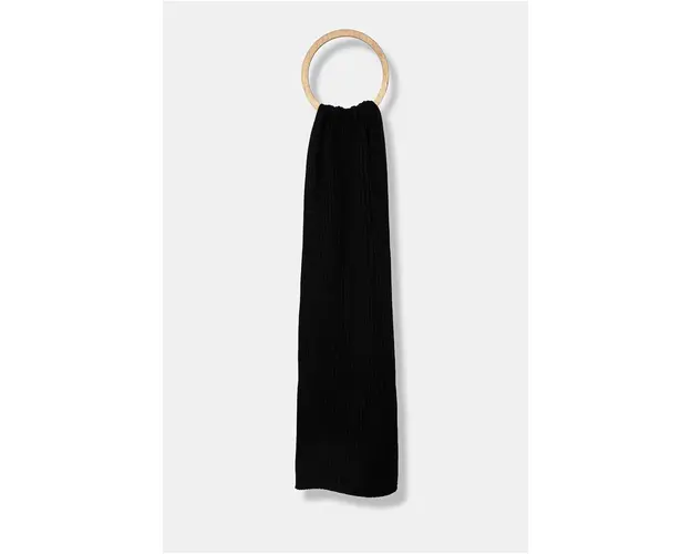 Joop! esarfa de lana culoarea negru, neted, 30033627