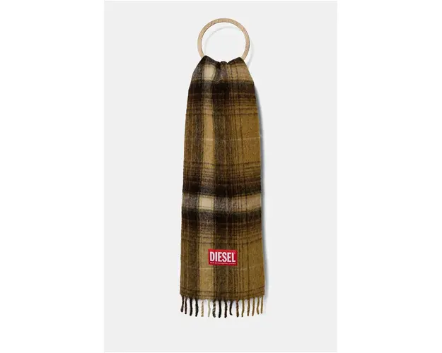 Diesel esarfa din amestec de lana S-BESTRO culoarea maro, modelator, A15117.0HNAK