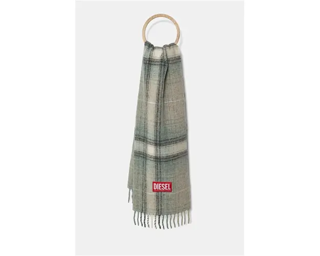 Diesel esarfa din amestec de lana S-BESTRO culoarea gri, modelator, A15117.0HNAK