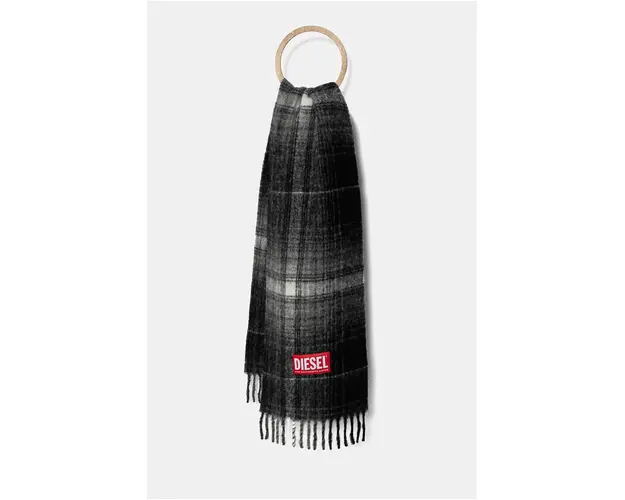Diesel esarfa din amestec de lana S-BESTRO culoarea negru, modelator, A15117.0HNAK