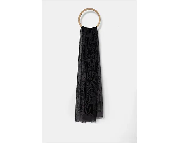 ZADIG&VOLTAIRE esarfa de lana culoarea gri, modelator, OMSC00086