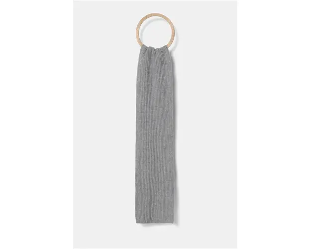 United Colors of Benetton fular culoarea gri, neted, 1302U0723