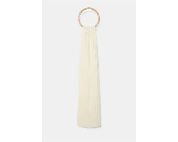 United Colors of Benetton esarfa de lana culoarea bej, neted, 1244DU01G