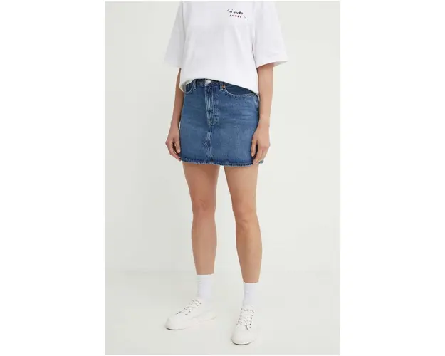 Samsoe Samsoe fusta jeans SASHELLY mini, creion, F24200020