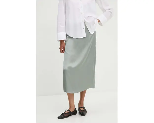 Marc O'Polo fusta culoarea verde, midi, drept, 406110320213