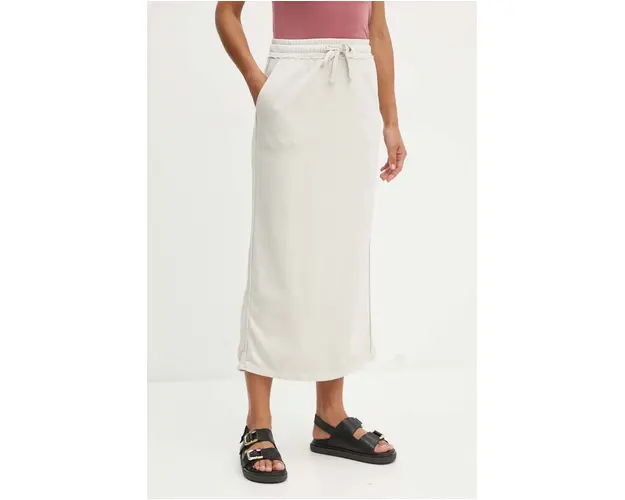 Boss Orange fusta din bumbac culoarea gri, maxi, drept, 50518289