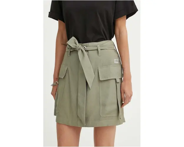 G-Star Raw fusta culoarea verde, mini, drept, D24617-D522