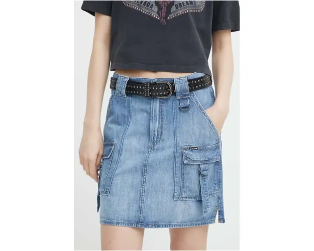 G-Star Raw fusta jeans mini, drept, D24887-D539