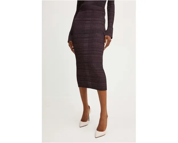 BOSS fusta culoarea violet, midi, drept, 50518367