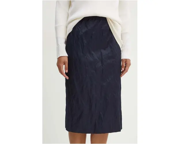 Weekend Max Mara fusta culoarea albastru marin, midi, drept, 2425106031600