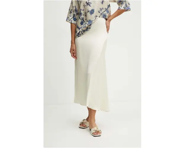 Weekend Max Mara fusta culoarea bej, maxi, evazati, 2425106041600