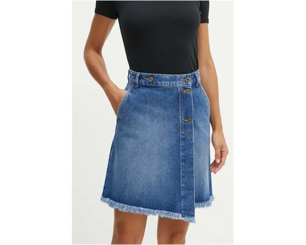 Weekend Max Mara fusta jeans mini, evazati, 2425106061600