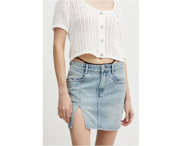 Miss Sixty fusta jeans 6L2KJ0290000 KJ0290 mini, drept, 6L2KJ0290000