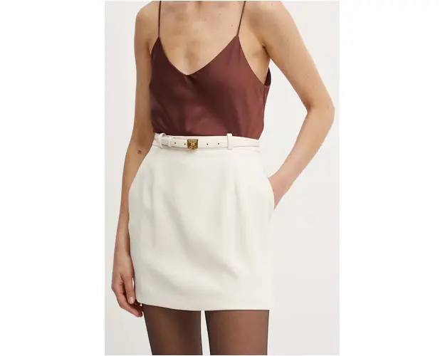 Elisabetta Franchi fusta culoarea bej, mini, creion, GO05446E2