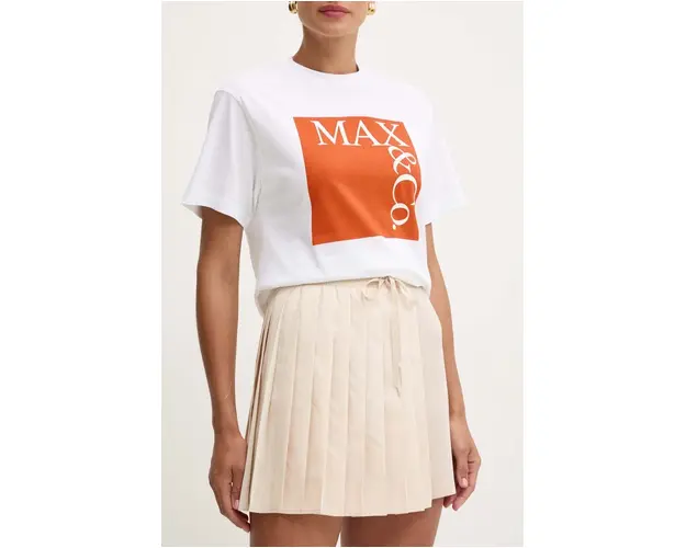 MAX&Co. fusta culoarea bej, mini, drept, 2426776012200