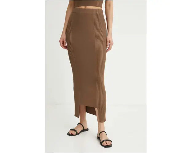 By Malene Birger fusta MERINE. culoarea maro, maxi, drept, Q72264004