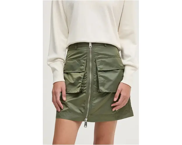 Alpha Industries fusta culoarea verde, mini, drept, 148066
