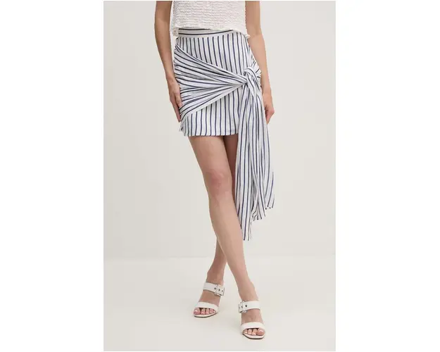 Bardot fusta MALIRA culoarea albastru marin, mini, creion, 59418SB