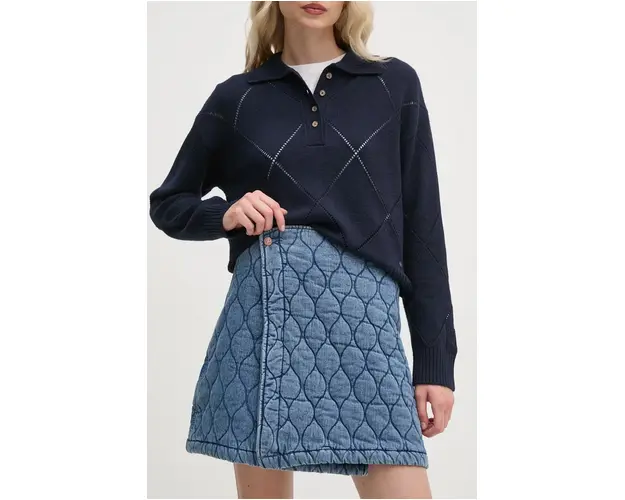 Pepe Jeans fusta MINI SKIRT HW QUILTED mini, evazati, PL901163