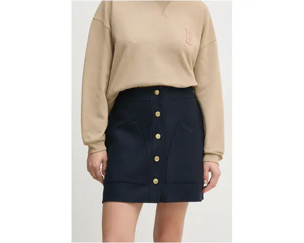 Barbour fusta culoarea albastru marin, mini, evazati, LSK0110