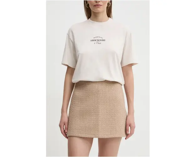 Abercrombie & Fitch fusta culoarea bej, mini, creion, KI143-4331