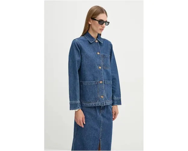 A.P.C. geaca din denim veste silvana logo femei, de tranzitie, COHTD.F02821
