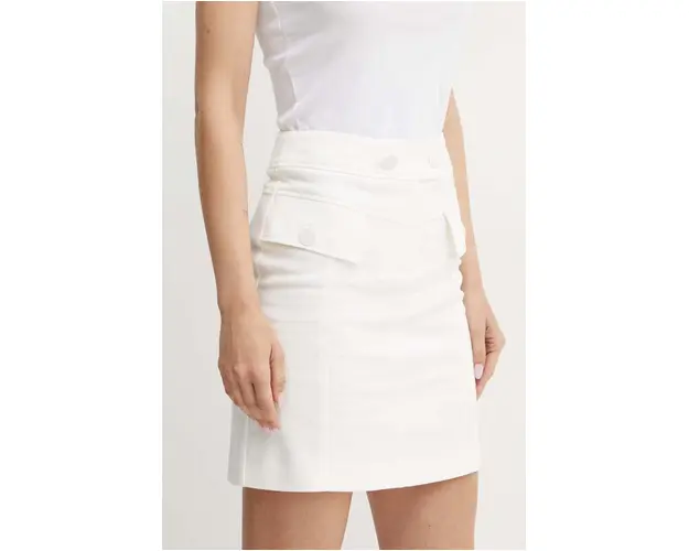 Morgan fusta JDING.F culoarea alb, mini, drept, JDING.F