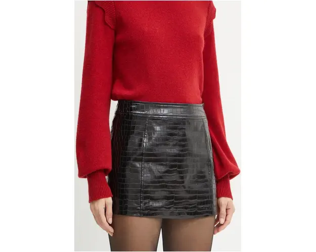 MICHAEL Michael Kors fusta culoarea negru, mini, drept, MF470CGF1E