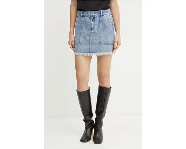 MICHAEL Michael Kors fusta jeans mini, drept, MF470G6FAU