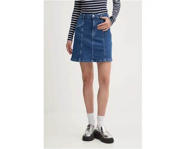 Tommy Jeans fusta jeans mini, evazati, DW0DW19011