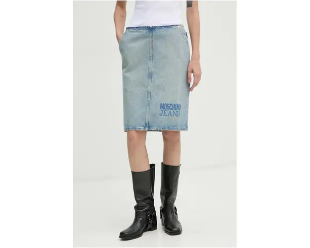 Moschino Jeans fusta jeans mini, drept, J0106 8720