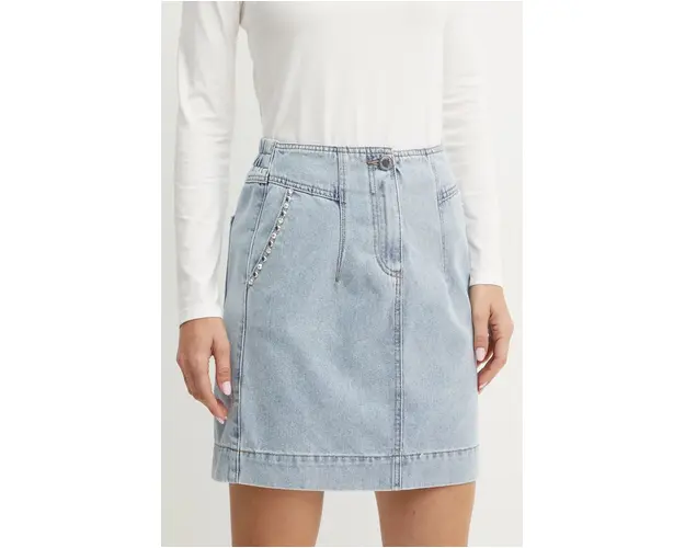 Morgan fusta jeans JAQUA mini, evazati, JAQUA