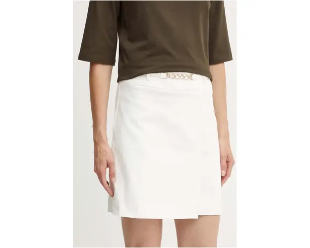 Morgan fusta JVITO culoarea alb, mini, drept, JVITO