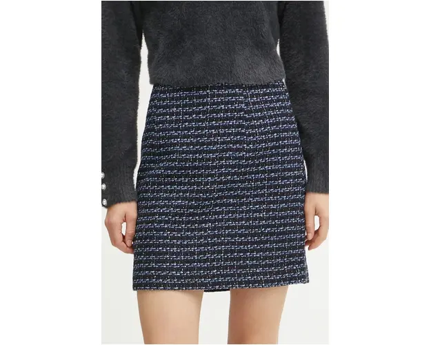 Morgan fusta JKERO.F culoarea albastru marin, mini, drept, JKERO.F