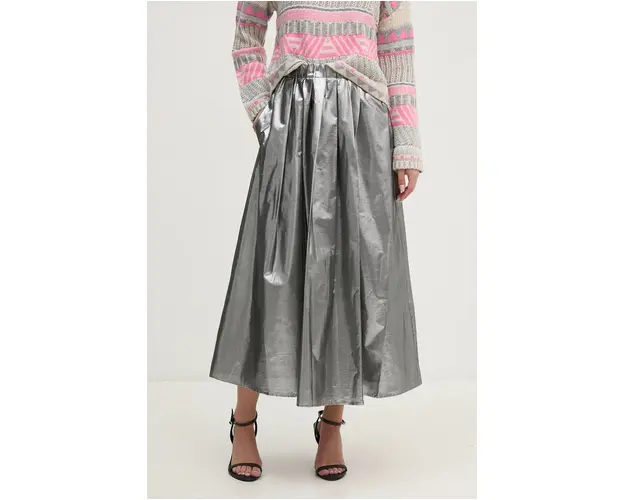 OUI fusta culoarea argintiu, maxi, evazati, 88974