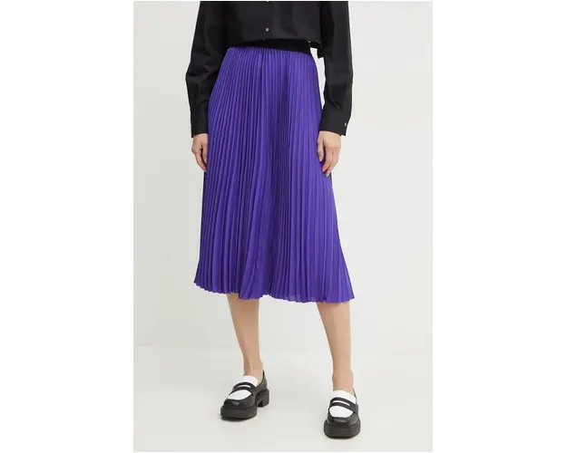 Karl Lagerfeld fusta culoarea violet, midi, evazati, 246W1201